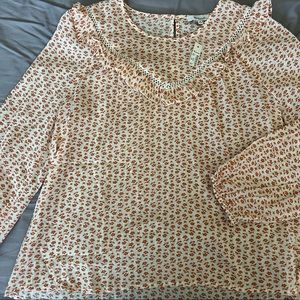 NWT Madewell Long Sleeve Floral Shirt